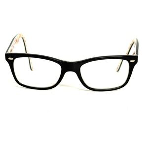 Ray-Ban RB 5228 5014 Black Red Script Logo Eyeglass Frames 50-17-140